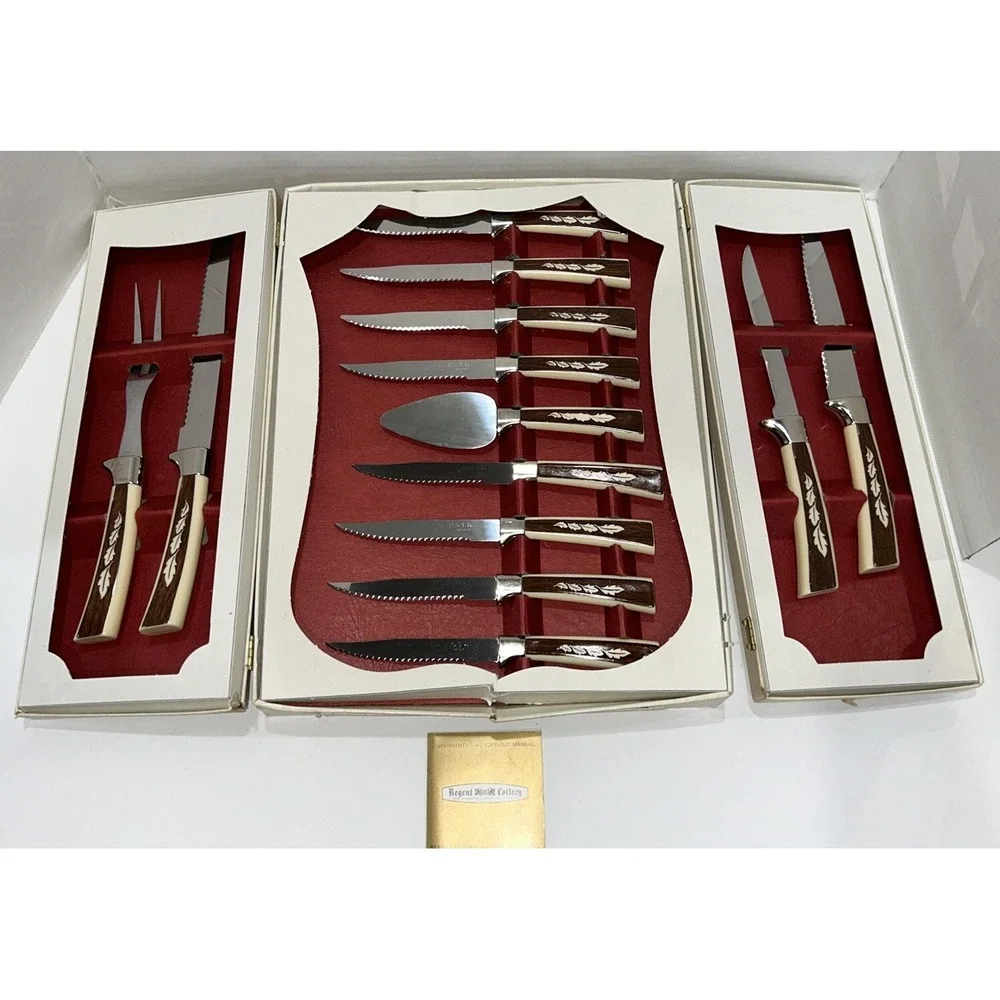 Regent Sheffield Stainless Steel 19 Piece Treasure Chest Made In England Vintage